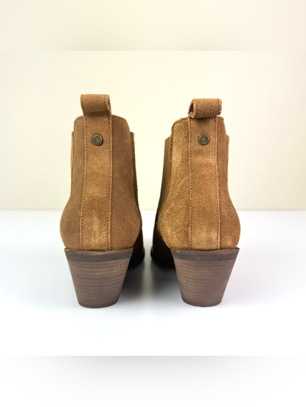 Patina Portland Leather Dakota Tan Suede Ankle Boots Booties Size 6.5 - Picture 8 of 12